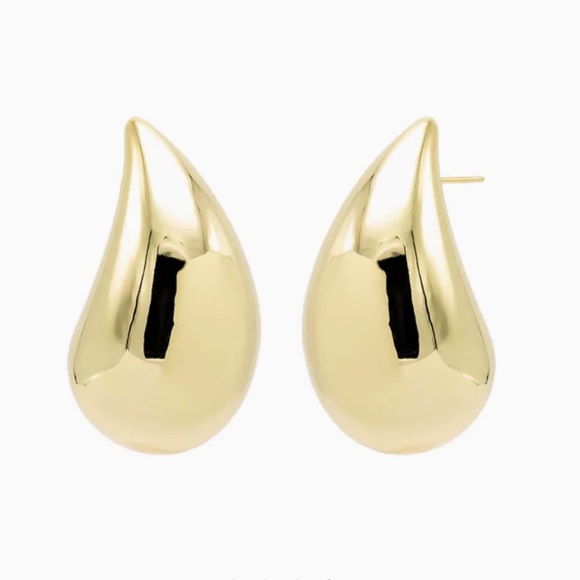 NWT teardrop gold plated earrings Adina Eden - Picture 4 of 12